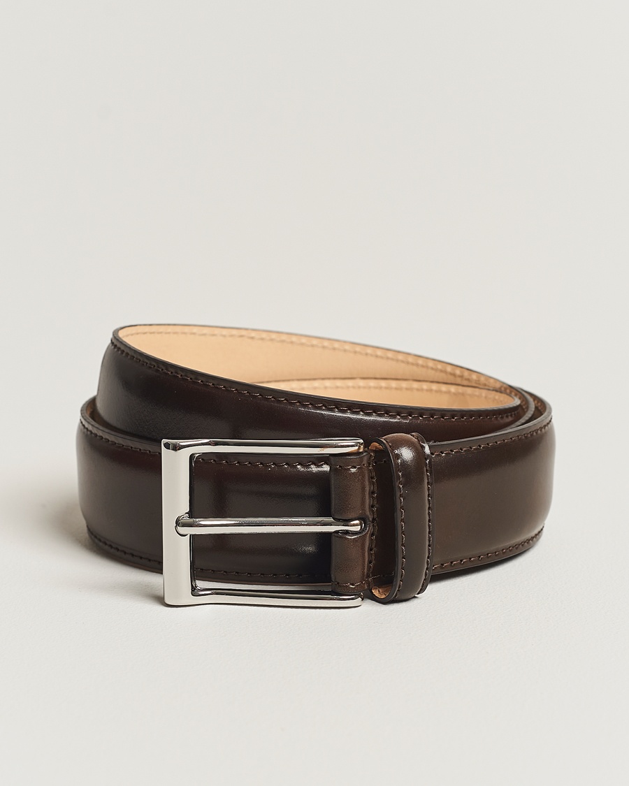 Crockett & Jones Belt 3.2 cm Dark Brown Cordovan – Braun