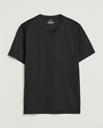 Herren |  | Eton | Filo Di Scozia Cotton T-Shirt Black