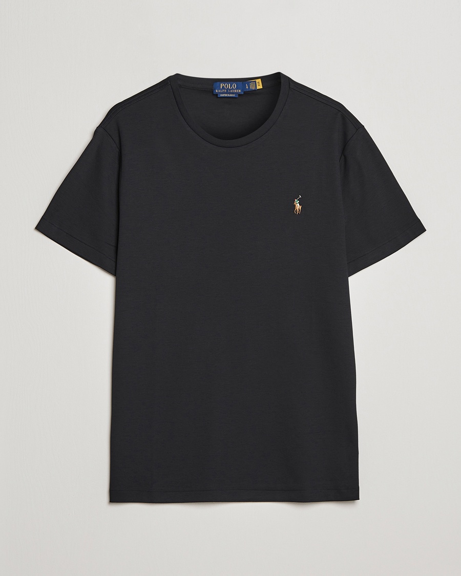 Polo Ralph Lauren Luxury Pima Cotton Crew Neck T-Shirt Black – Schwarz