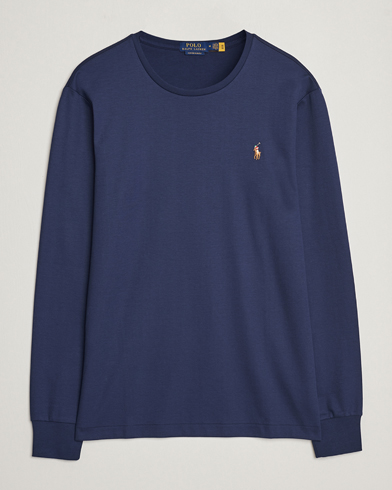 Herren |  | Polo Ralph Lauren | Luxury Pima Cotton Long Sleeve T-Shirt Refined Navy