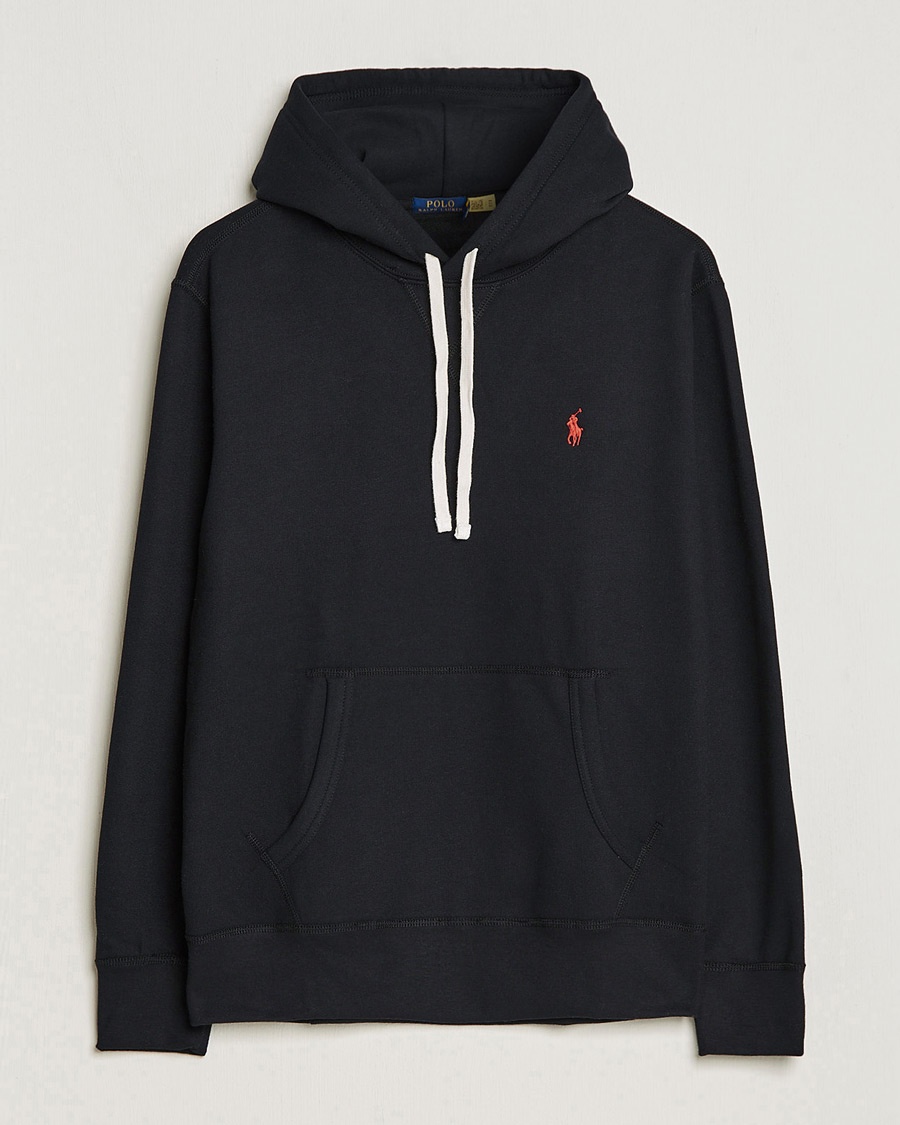 Polo Ralph Lauren RL Fleece Hoodie Polo Black – Schwarz