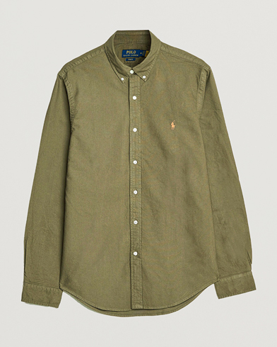 Herren | Oxfordhemden | Polo Ralph Lauren | Slim Fit Garment Dyed Oxford Defender Green