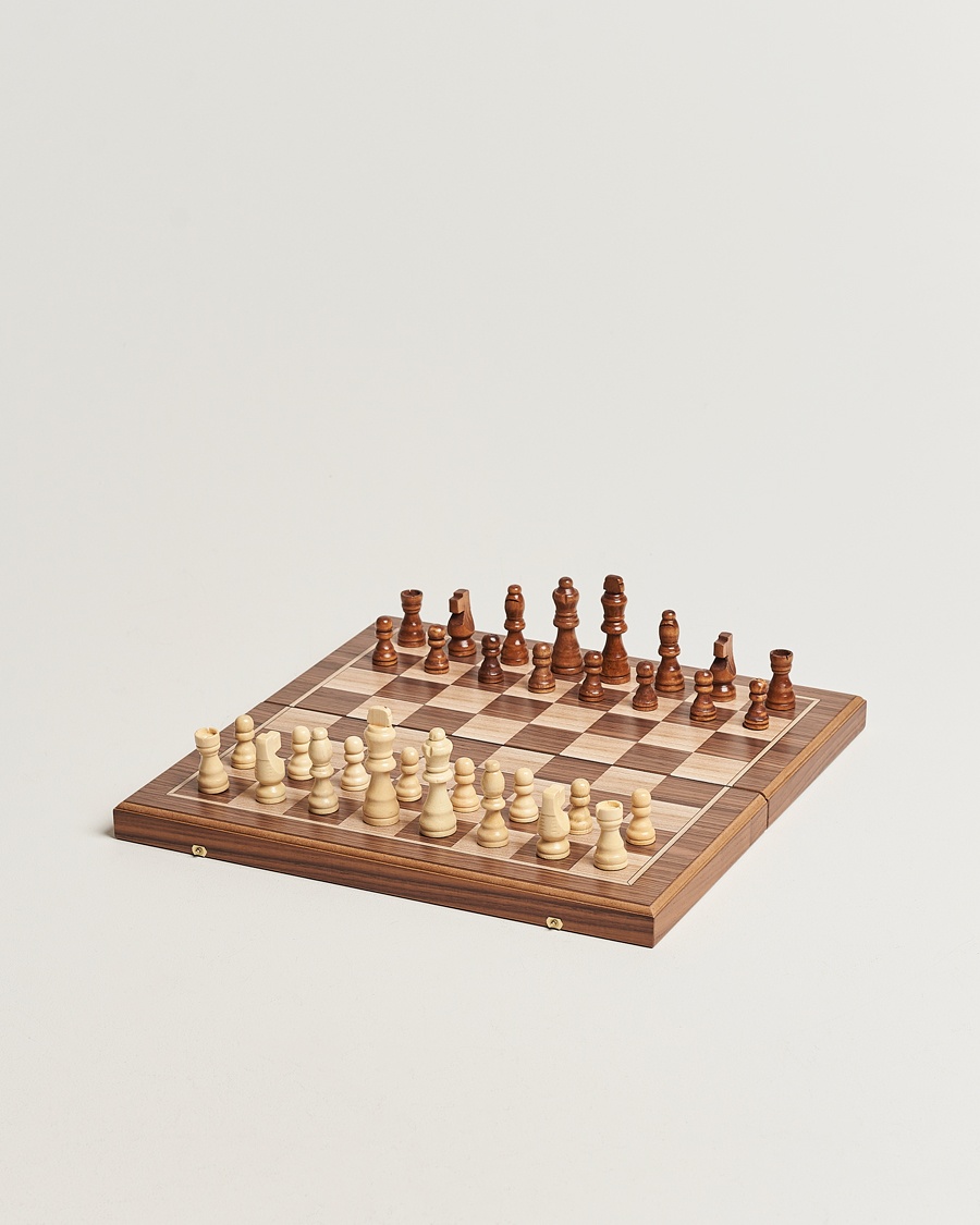 Manopoulos Walnut Chess & Backgammon – Braun