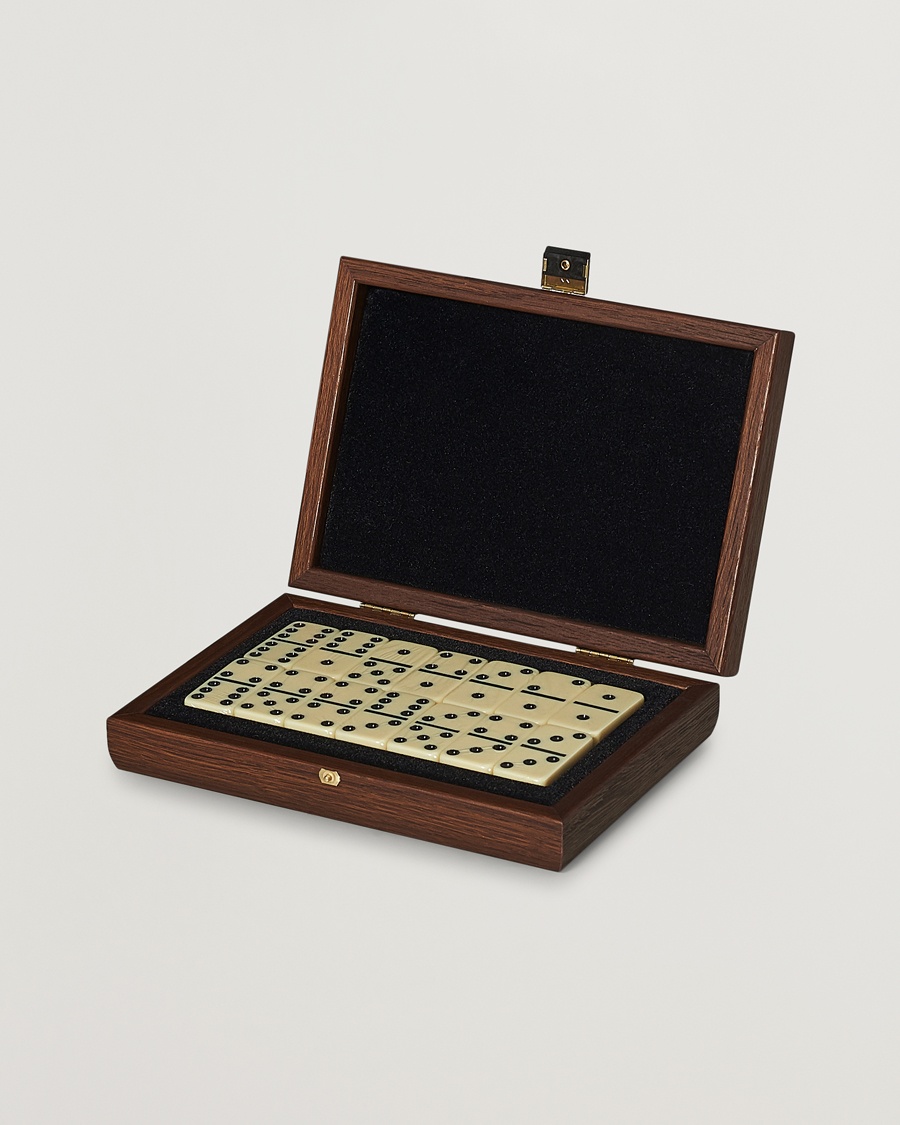 Manopoulos Wooden Domino Case Dark Brown – Braun