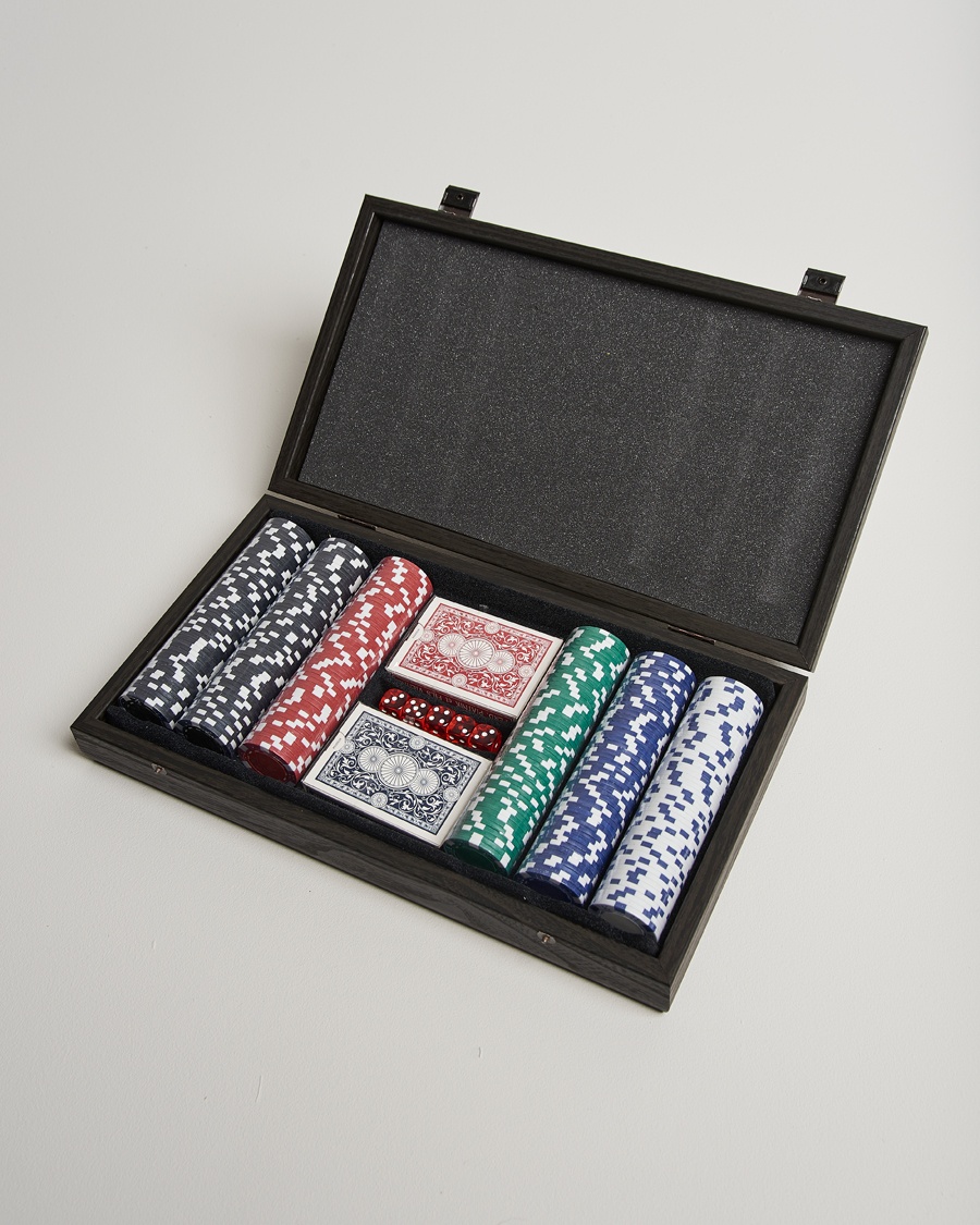 Manopoulos Wooden Poker Case Black – Schwarz