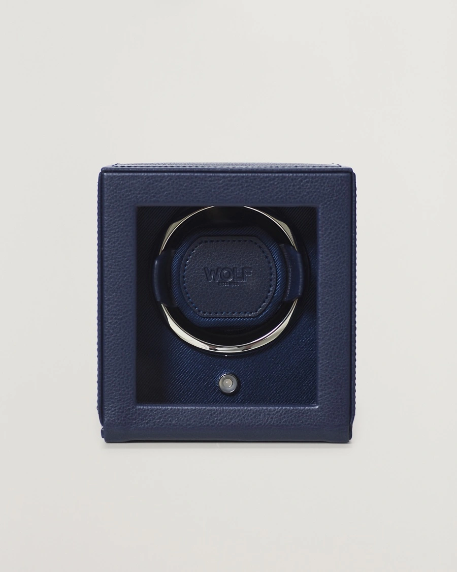 WOLF WOLFCub Single Watch Winder With CoverNavy – Blau