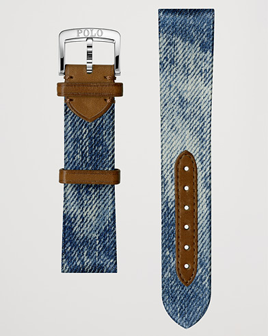 Herren | Uhrenarmband | Polo Ralph Lauren | Sporting Denim Strap Blue