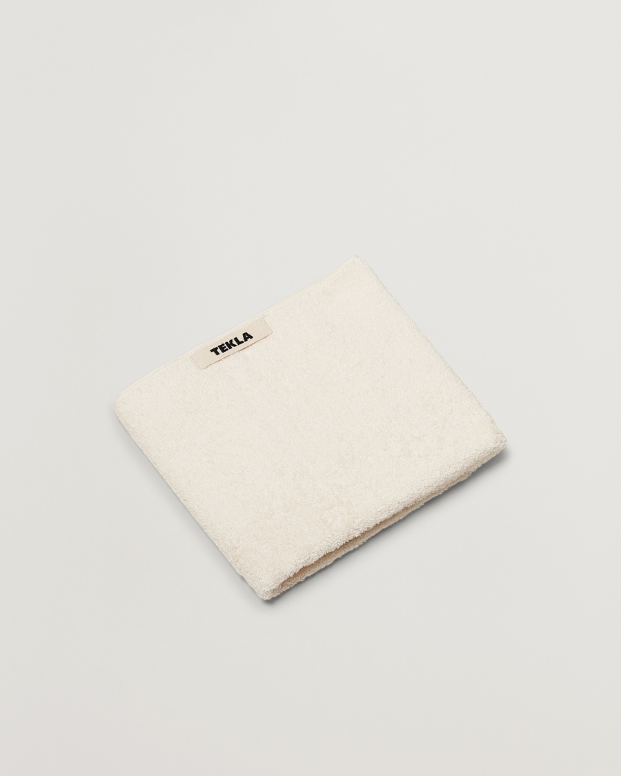 Tekla Organic Terry Hand Towel Ivory – Weiß