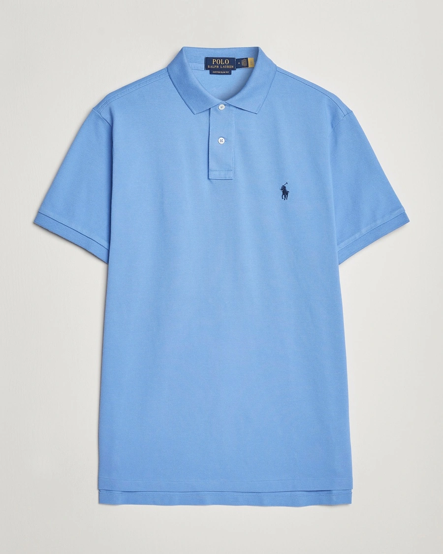 Polo Ralph Lauren Custom Slim Fit Polo Harbour Island – Blau