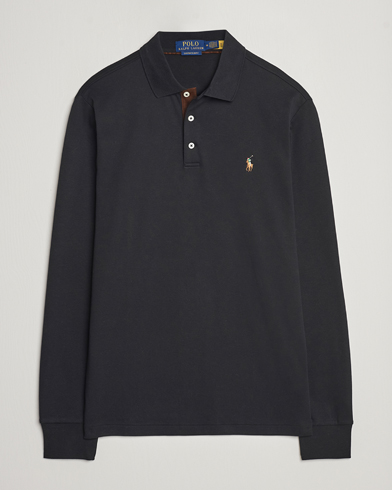 Herren | Langarm-Poloshirts | Polo Ralph Lauren | Luxury Pima Cotton Long Sleeve Polo Black