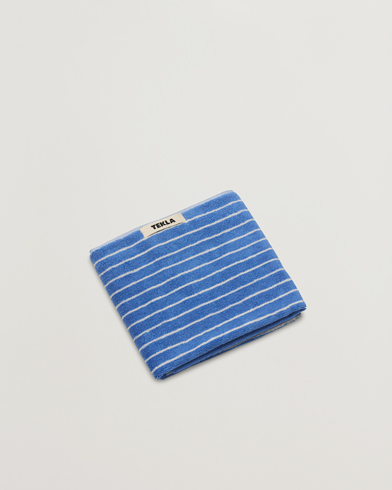 Herren | Für das Zuhause | Tekla | Organic Terry Hand Towel Clear Blue Stripes