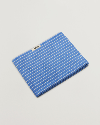 Herren | Handtücher | Tekla | Organic Terry Bath Towel Clear Blue Stripes