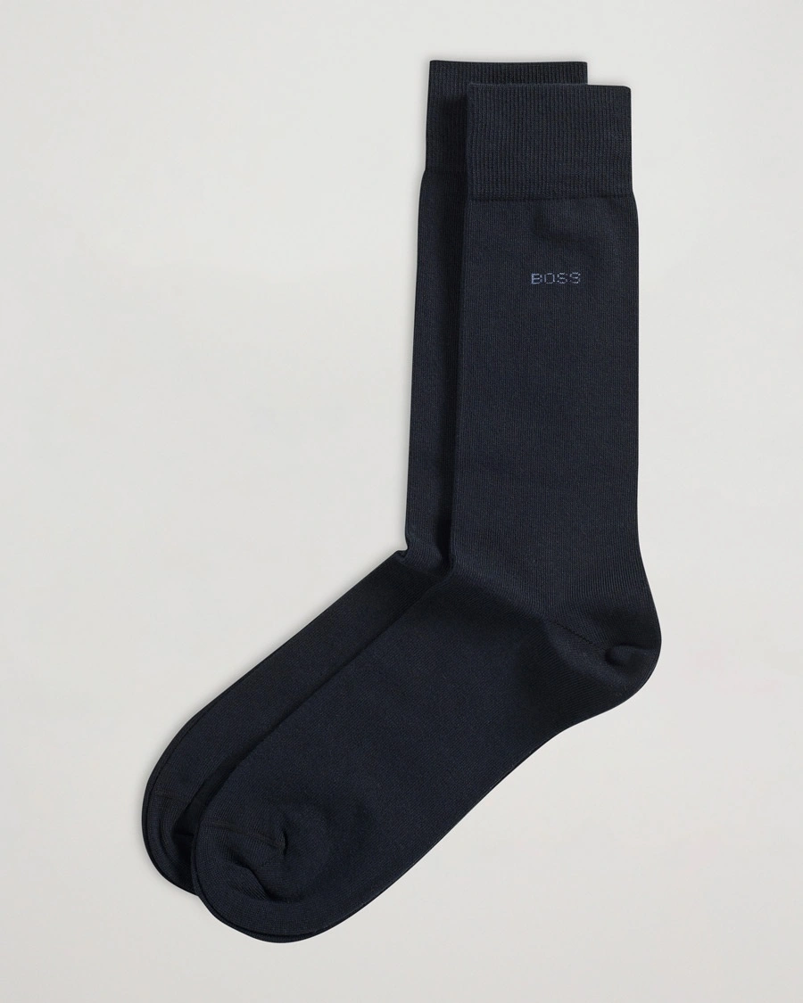 BOSS BLACK 2-Pack RS Uni Socks Dark Blue – Blau