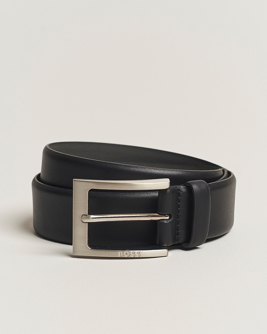 Barnabie Leather Belt 3,5 cm Black – Schwarz