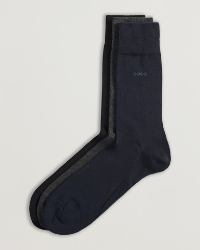 Herren | BOSS BLACK | BOSS BLACK | 3-Pack RS Uni Socks Navy/Black/Grey