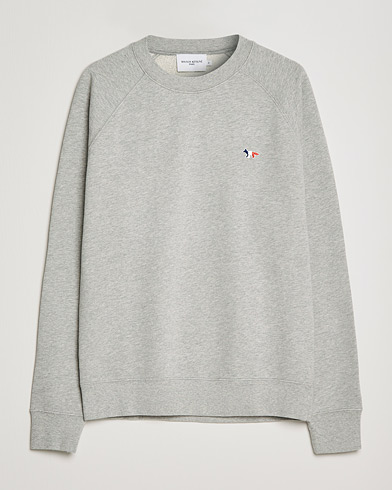 Herren | Graue Sweatshirts | Maison Kitsuné | Tricolor Fox Sweatshirt Grey Melange