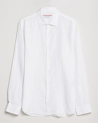 Herren | Leinenhemden | Orlebar Brown | Giles Linen CLS Shirt White