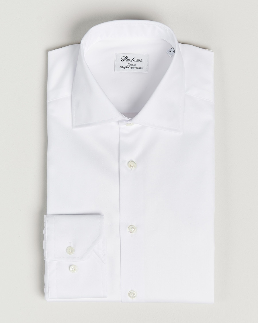 Stenströms Slimline Cut Away Shirt White – Weiß