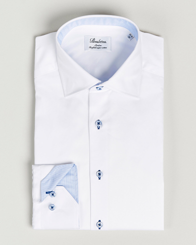 Herren |  | Stenströms | Slimline Contrast Cut Away Shirt White