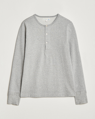 Herren |  | Merz b. Schwanen | Classic Organic Cotton Henley Sweater Grey Mel