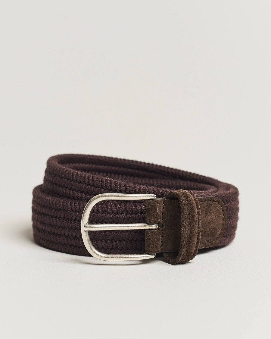 Anderson's Braided Wool Belt Brown – Braun