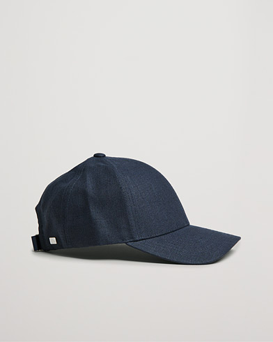 Herren |  | Varsity Headwear | Linen Baseball Cap Deep Sea Navy