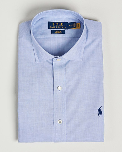 Herren | Formelle Hemden | Polo Ralph Lauren | Slim Fit Poplin Cut Away Dress Shirt Light Blue