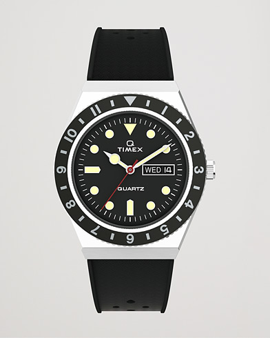 Herren | Gummiband | Timex | Q Diver 38mm Rubber Strap Black