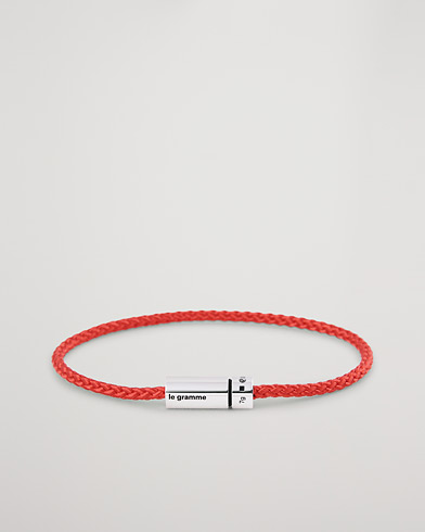 Herren |  | LE GRAMME | Nato Cable Bracelet Red/Sterling Silver 7g