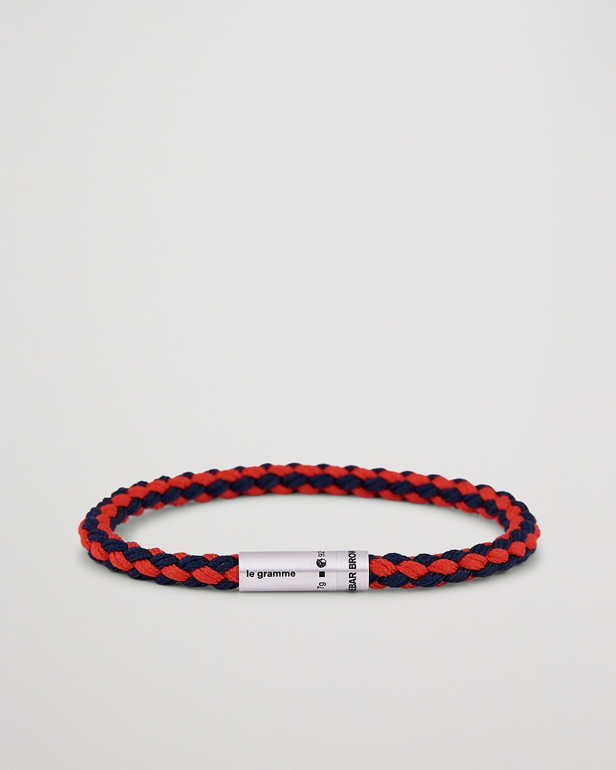 LE GRAMME X Orlebar Brown Nato Bracelet Navy/Red – Blau