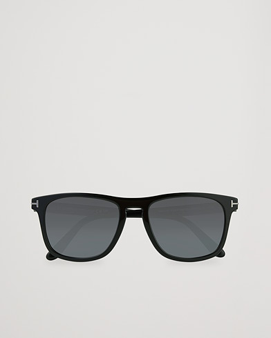 Herren | Gebogene Sonnenbrillen | Tom Ford | Gerard Polarized Sunglasses Shiny Black/Smoke