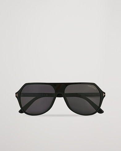Herren | Pilotenbrillen | Tom Ford | Hayes Sunglasses Shiny Black/Smoke