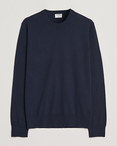 Herren |  | Filippa K | Cotton Merino Basic Sweater Navy