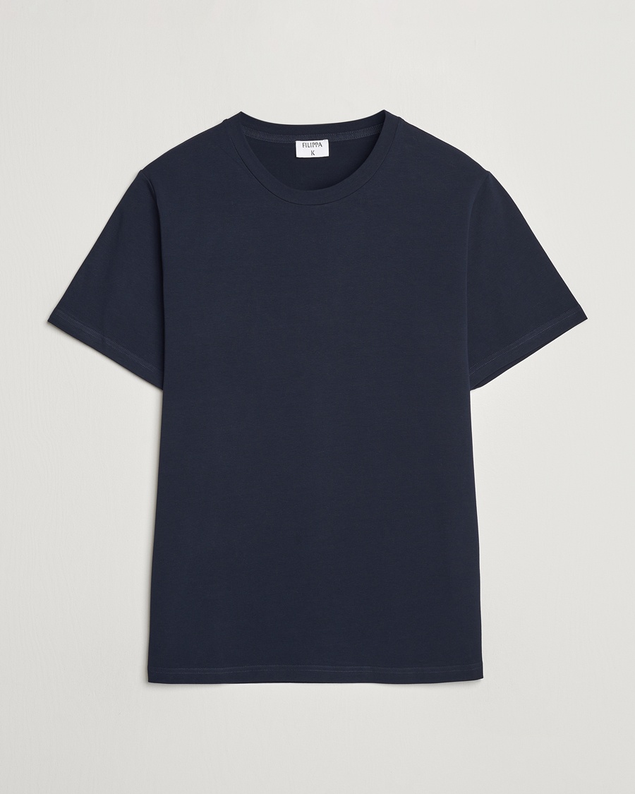 Filippa K Soft Lycra Tee Navy – Blau