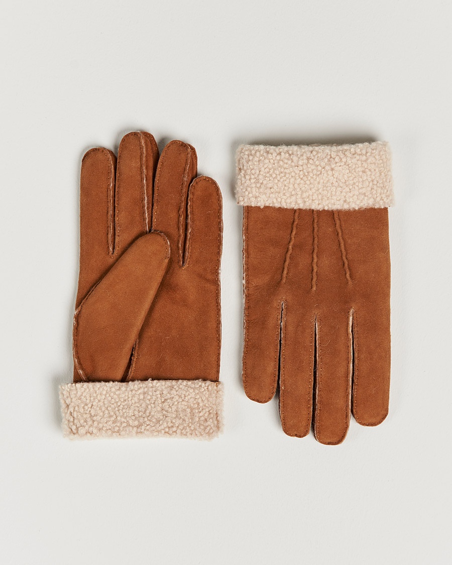 Hestra Bernard Lambskin Suede Glove Cognac – Braun