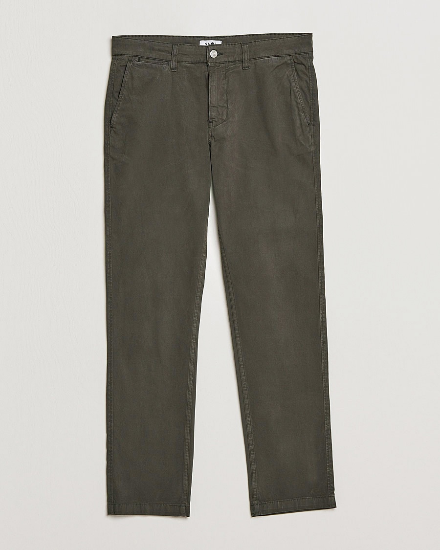 NN07 Marco Slim Fit Stretch Chinos Dark Green – Grün
