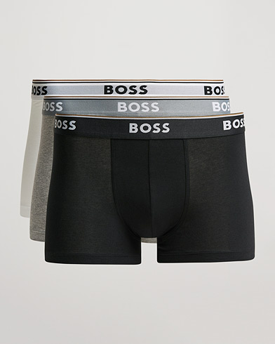 Herren | Unterwäsche | BOSS BLACK | 3-Pack Trunk Boxer Shorts White/Grey/Black