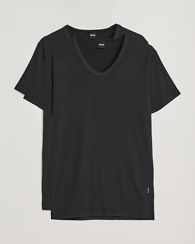 Herren | Multipack | BOSS BLACK | 2-Pack V-Neck Slim Fit T-Shirt Black