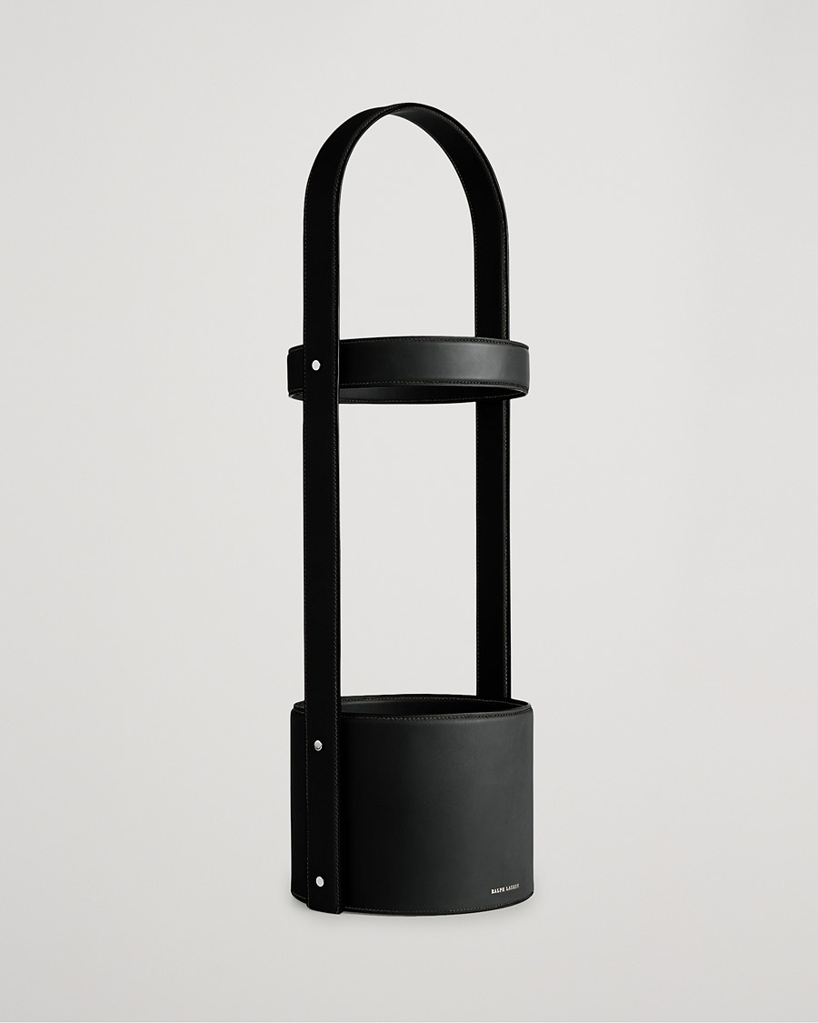 Ralph Lauren Home Brennan Leather Umbrella Stand Black – Schwarz