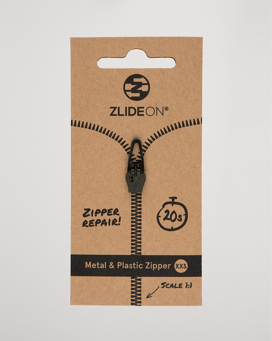 ZlideOn Normal Plastic & Metal Zipper Black XXS – Schwarz