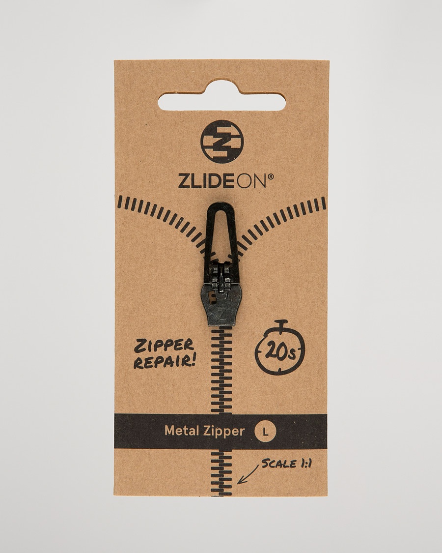 ZlideOn Normal Metal Zipper Black L – Schwarz