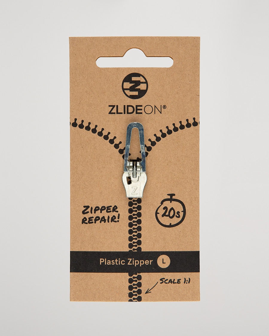 ZlideOn Normal Plastic Zipper Silver L – Silber