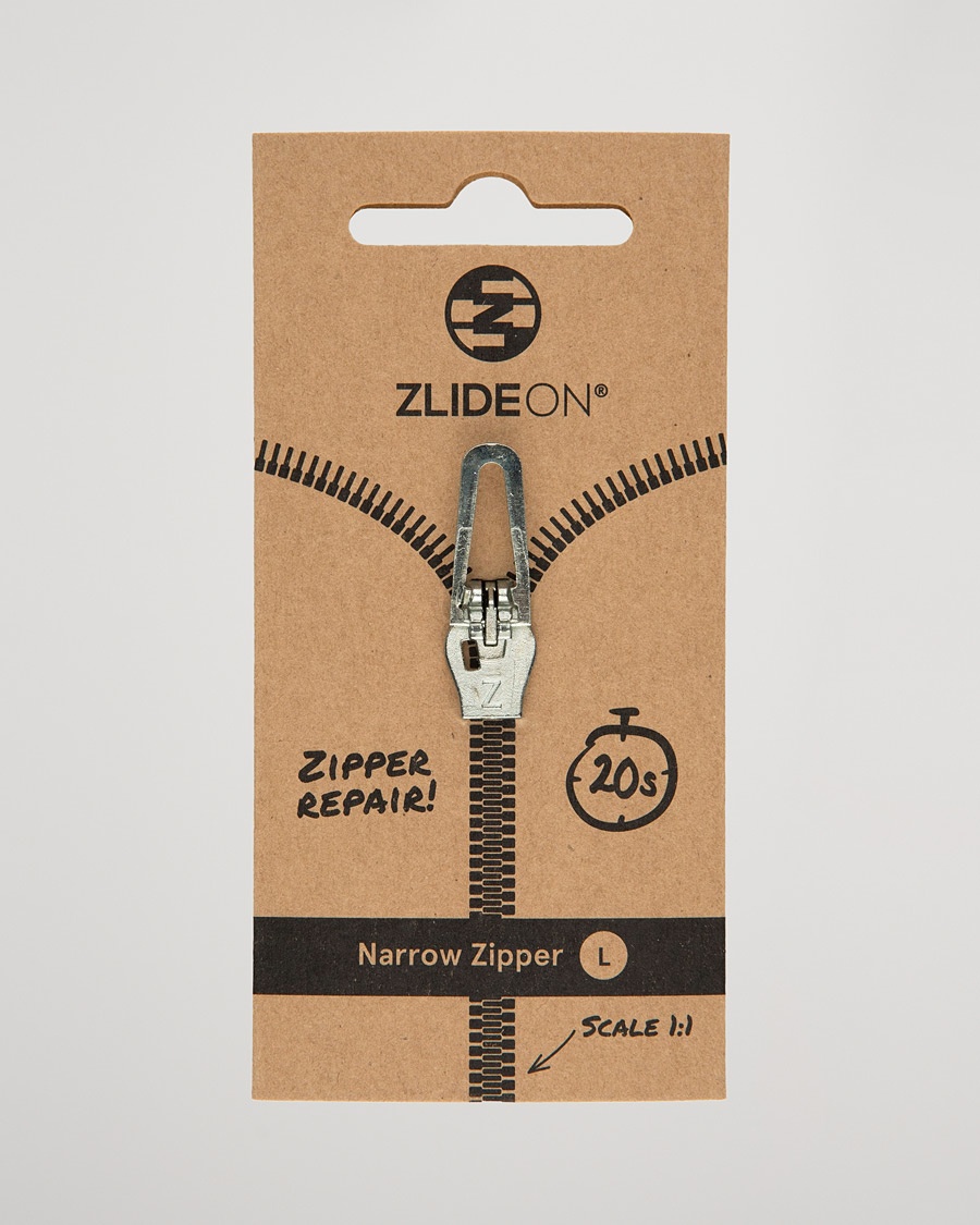 ZlideOn Narrow Zipper Silver L – Silber