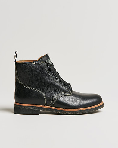 Herren | Schwarze Stiefel | Polo Ralph Lauren | RL Oiled Leather Boot Black