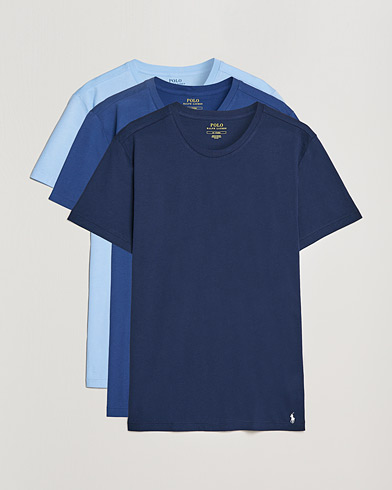 Herren | Multipack | Polo Ralph Lauren | 3-Pack Crew Neck T-Shirt Navy/Light Navy/Elite Blue