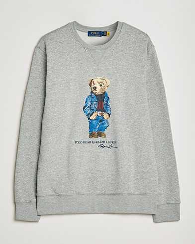 Herren | Graue Sweatshirts | Polo Ralph Lauren | Printed Denim Bear Sweatshirt Andover Heather