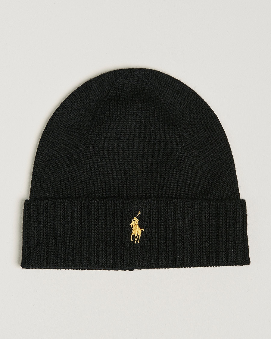 Polo Ralph Lauren Merino Beanie Polo Black – Schwarz