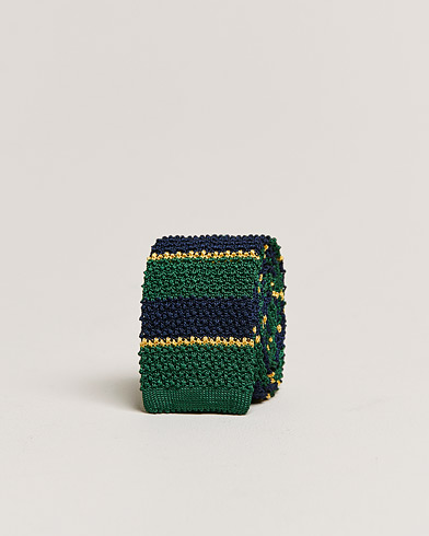 Herren |  | Polo Ralph Lauren | Knitted Striped Tie Green/Navy/Gold