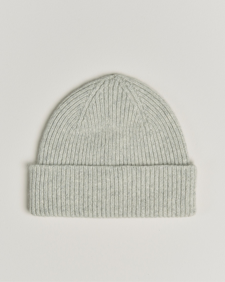 Le Bonnet Lambswool/Caregora Beanie Silver – Grau