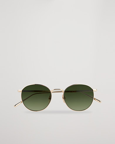 Herren | Runde Sonnenbrillen | CHIMI | Round Polarized Sunglasses Gold/Green